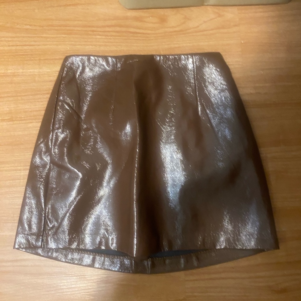 Abercrombie and Fitch Vegan Leather Mini Skort